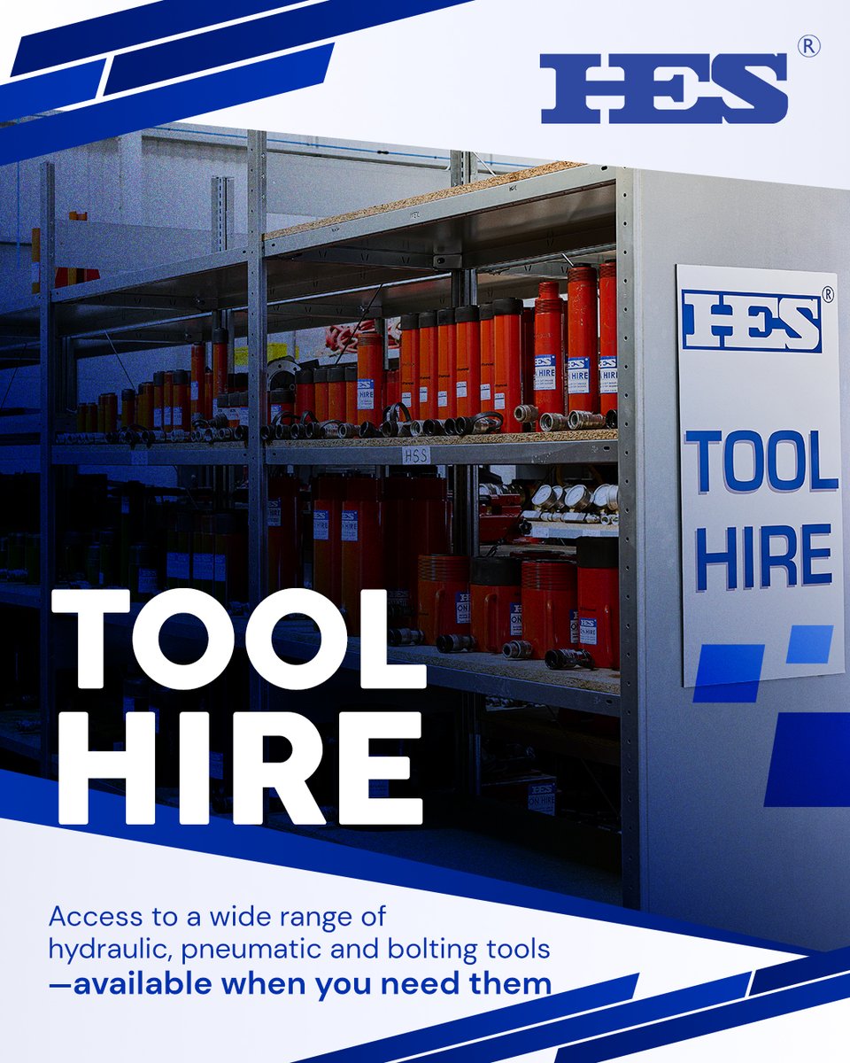 HESSalesLimited's tweet image. HES Tool Hire offers flexible short- and long-term rental on fully tested hydraulic, pneumatic &amp;amp; bolting tools – ready to keep your projects moving.
Get started: bit.ly/4aXqbj1
#hessales #toolhire #industrialtools