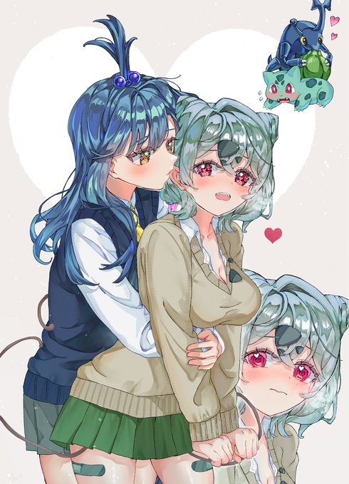 ヘラクロスとギャルフシギダネ擬人化注意CP要素ありキャラ崩壊注意