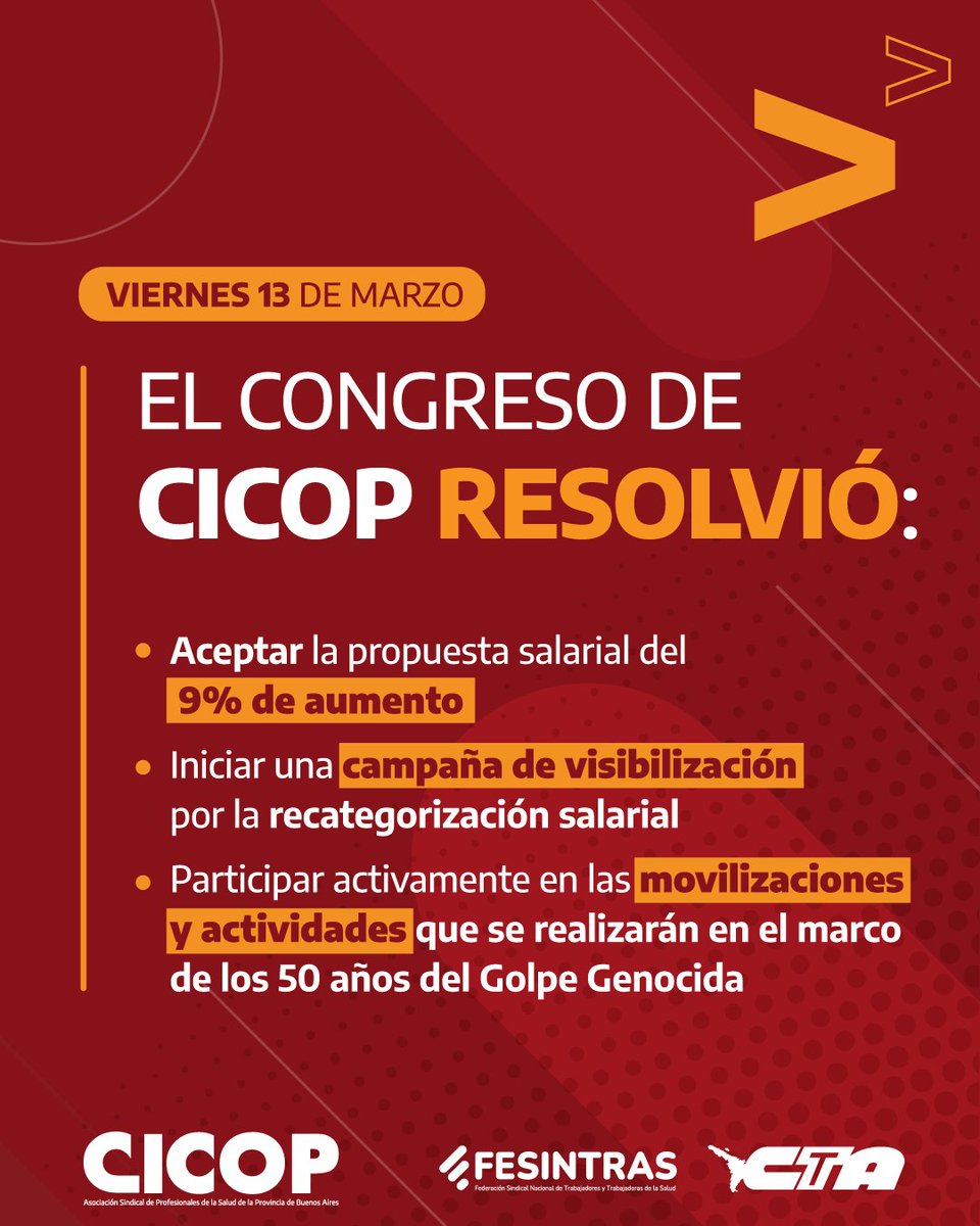 CICOP_ok's tweet photo. Los profesionales de la salud de #CICOP aceptaron la propuesta paritaria y pondrán en marcha una campaña de visibilización por la recategorización salarial
Nota: https://t.co/zQ9fsp6gtV
@DataGremialCom @InfoGremiales @MundoGremial @GSindical @laruedanoticias @EnfoqueSindical https://t.co/kXNk8qm1pd