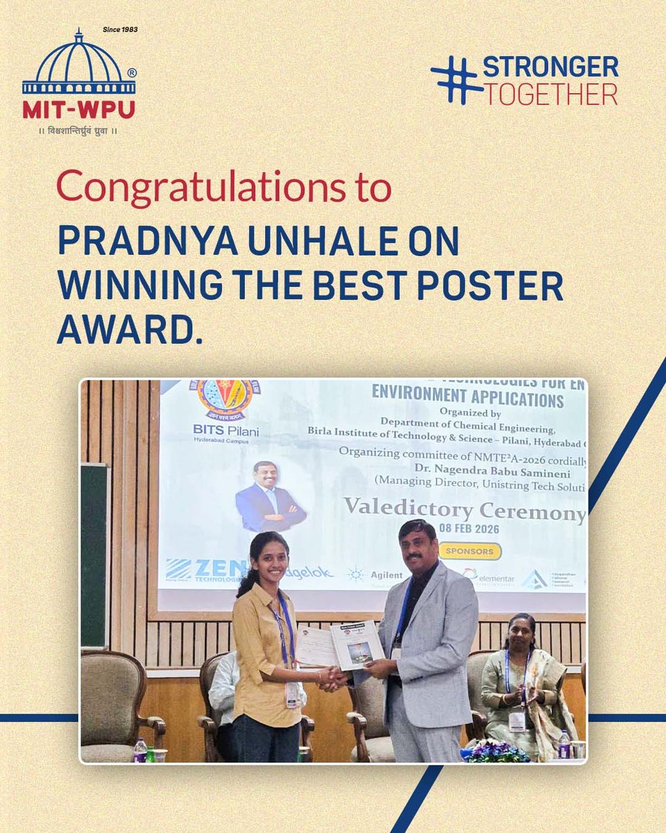 MIT World Peace University, Pune tweet media