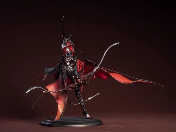 Entei Ryu's Fierce Girl Series Dinosaur Subline "BONEGIRL3" Pterosaur (Red &amp; Black) Design/sculptor by Entei Ryu The GK and limited painted edition will be produced by Manas Studio. (GK version is available on booth now) Paint Color Design: Jenny Painter: Yang Ying Material: