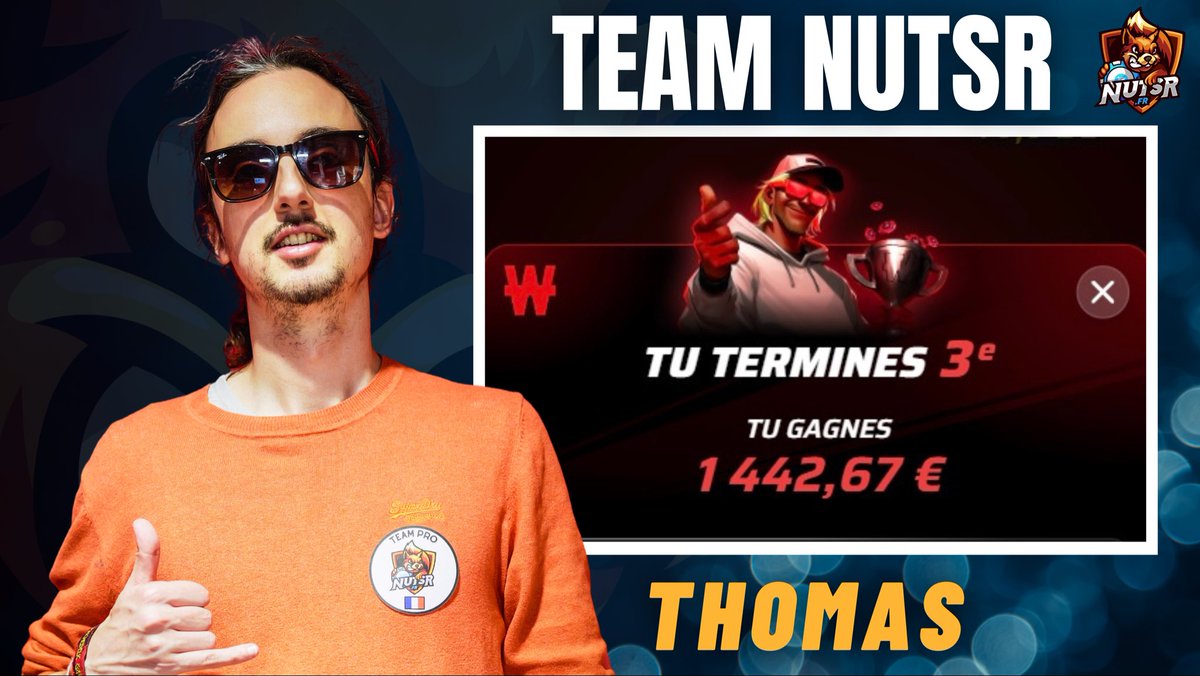 🥷 Player : Boris 
💻 Tournoi : 🏆 Diamond Mystery
💎 BI : 50€
💶 Gains : 1429€

🥷 Player : Boris 
💻 Tournoi : 4ème Battle Royale Funday
💎 BI : 100€
💶 Gains : 3021€

🥷 Player : Thomas
💻 Tournoi :🥉VIP Freeroll
💶 Gains : 1443€