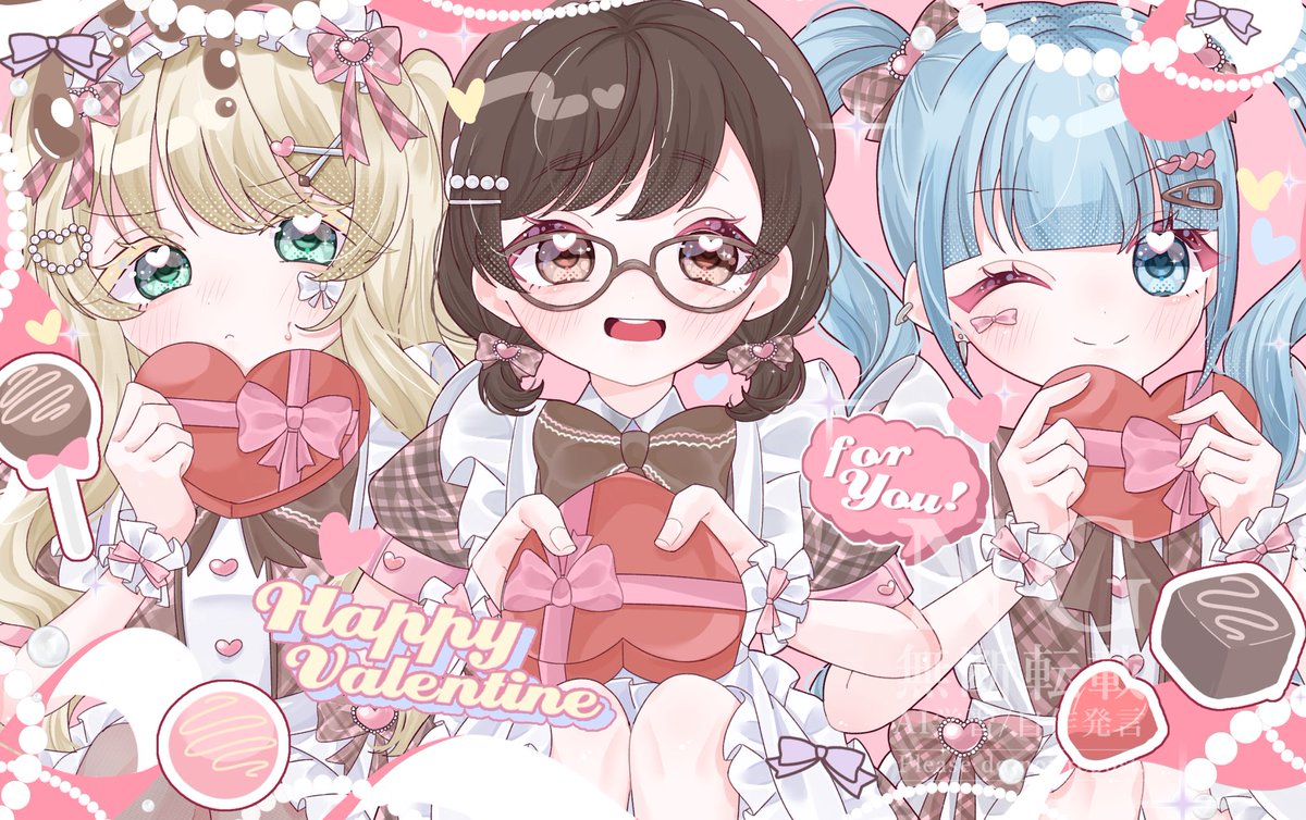 バレンタイン（に投稿するはずだった）イラスト🍫💘
 #100カノファンアート