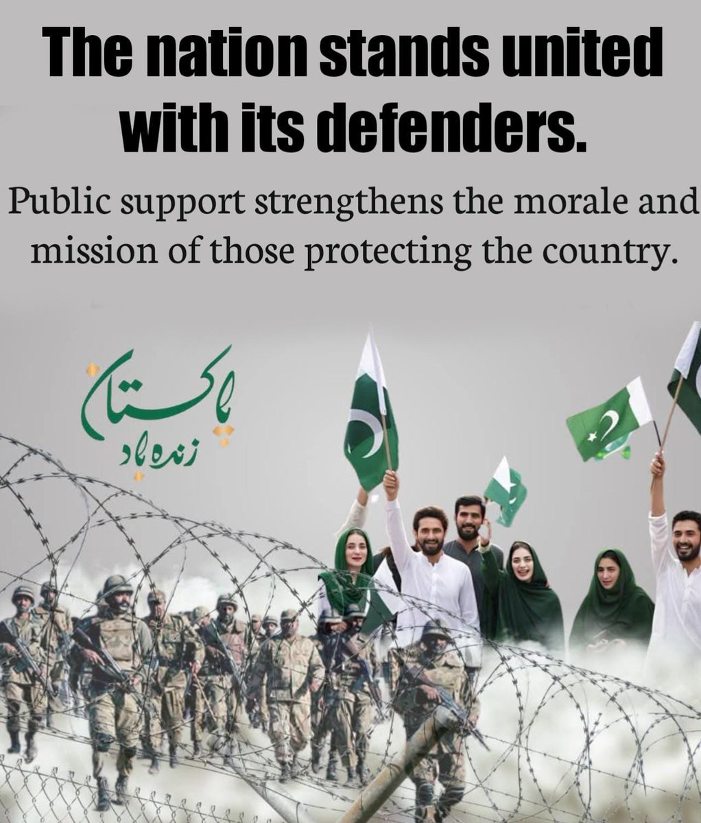 Saifkazmi_'s tweet photo. The nation stands united with its defenders.Public support strengthens the morale and mission of those protecting the country.
#StandWithPakArmy #٢٦رمضان
#SaluteToMartyrs #brøndby
#پاک_فوج_ہماری_شان #ComoRoma #MainaAndKingangi https://t.co/X2CErzgJBo