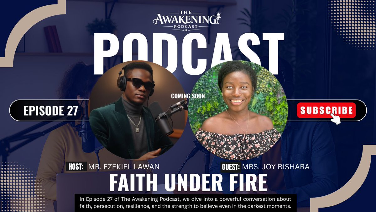 BossboyDanBorno's tweet photo. Faith Under Fire – The Awakening Podcast Episode 27  featuring Joy Bishara is coming! 🎙️
Throughout history, faith has faced trials — persecution, opposition, and battles that could shake even the strongest spirit. In this episode of The Awakening Podcast, we explore the stories. https://t.co/6MkLhEB1sw