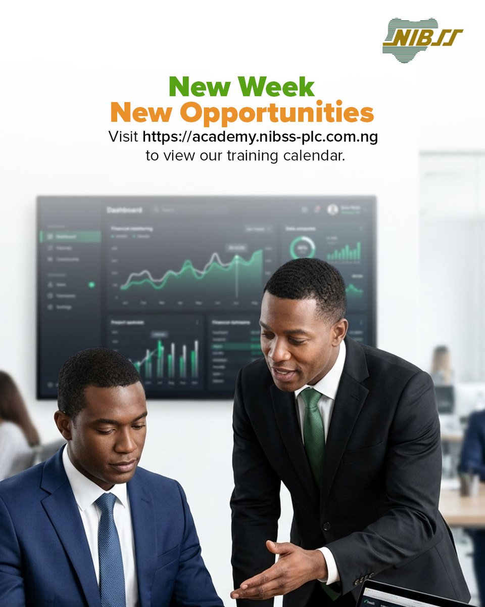 NIBSS_NG's tweet photo. New week, new opportunities!

#NIBSSAcademy #TrainingCalendar #ProfessionalDevelopment #FintechTraining #DigitalSkills #BankingIndustry #NigeriaFintech #CapacityBuilding #TechTraining https://t.co/ezkt9QP5Cg