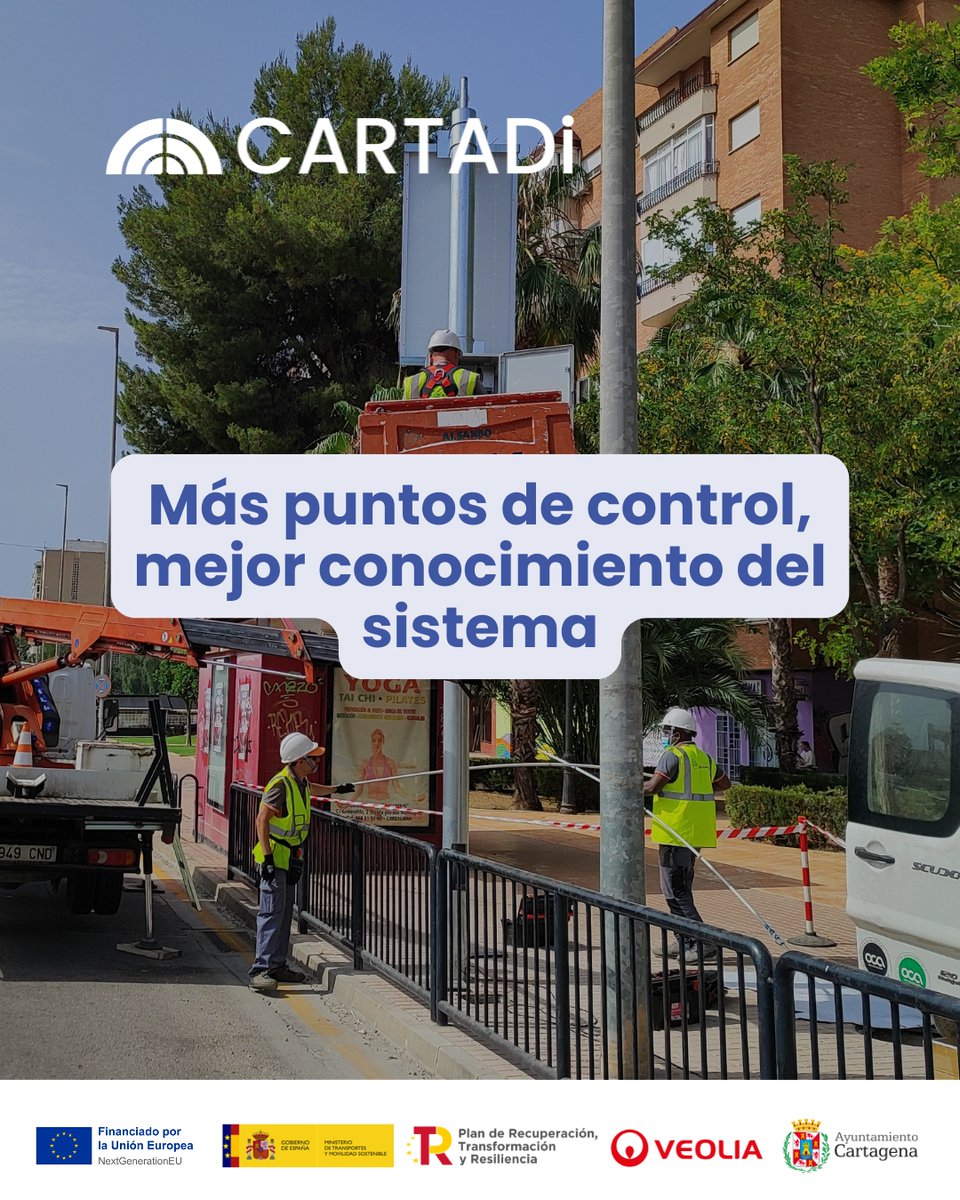 veolia_rmurcia's tweet photo. 🔵 Con #CARTADi ampliamos los puntos de medición en la red de agua y en las depuradoras de #Cartagena.
📡 Nuevos sensores nos permiten conocer cómo circula el agua y cómo responde el sistema.
#PERTE_CiclodelAgua #PlandeRecuperación #NextGenerationEU https://t.co/de2MQ8eEiH