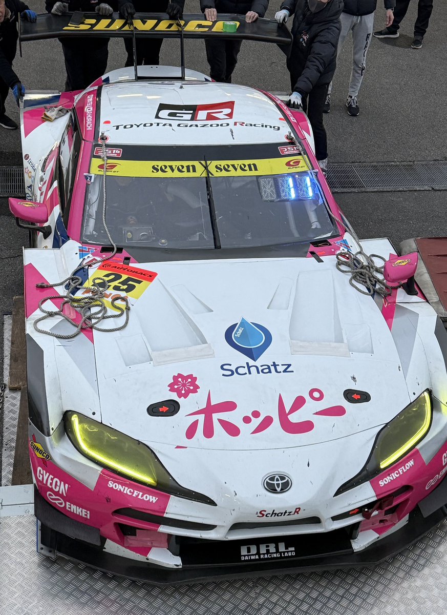 FALCONLABO_2025's tweet photo. スーパーGT富士テスト無事終了。
貴重なカタカナホッピー仕様にて走行でした。
次はいよいよ開幕戦。 https://t.co/BdeRogz6tC
