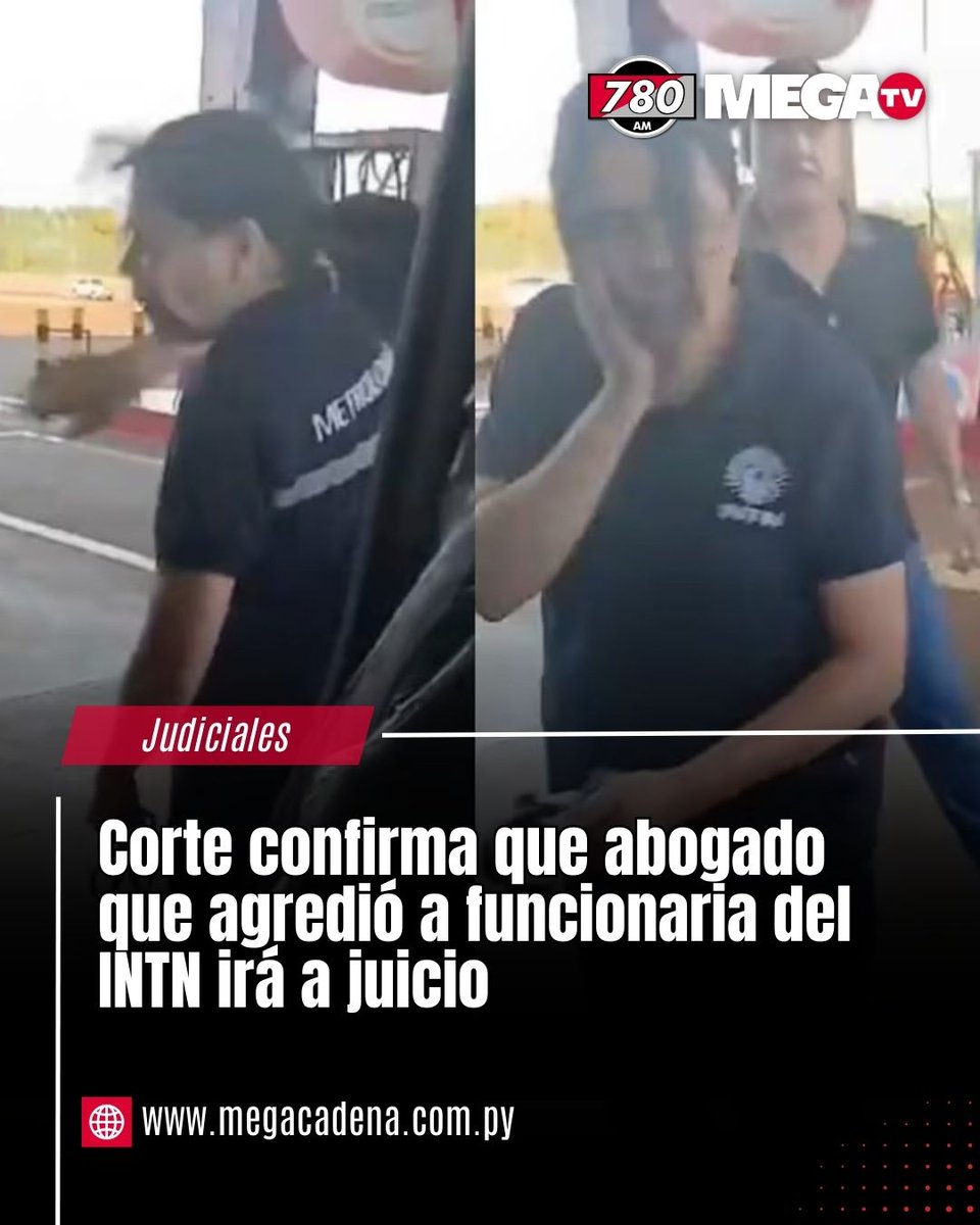 CORTE CONFIRMA QUE ABOGADO QUE AGREDIÓ A FUNCIONARIA DEL INTN IRÁ A JUICIO

⚖️La Sala Penal de la Corte Suprema de Justicia confirmó que el abogado Walter Acosta afrontará juicio oral y público, en el marco de la causa iniciada tras la agresión que realizó a una funcionaria del