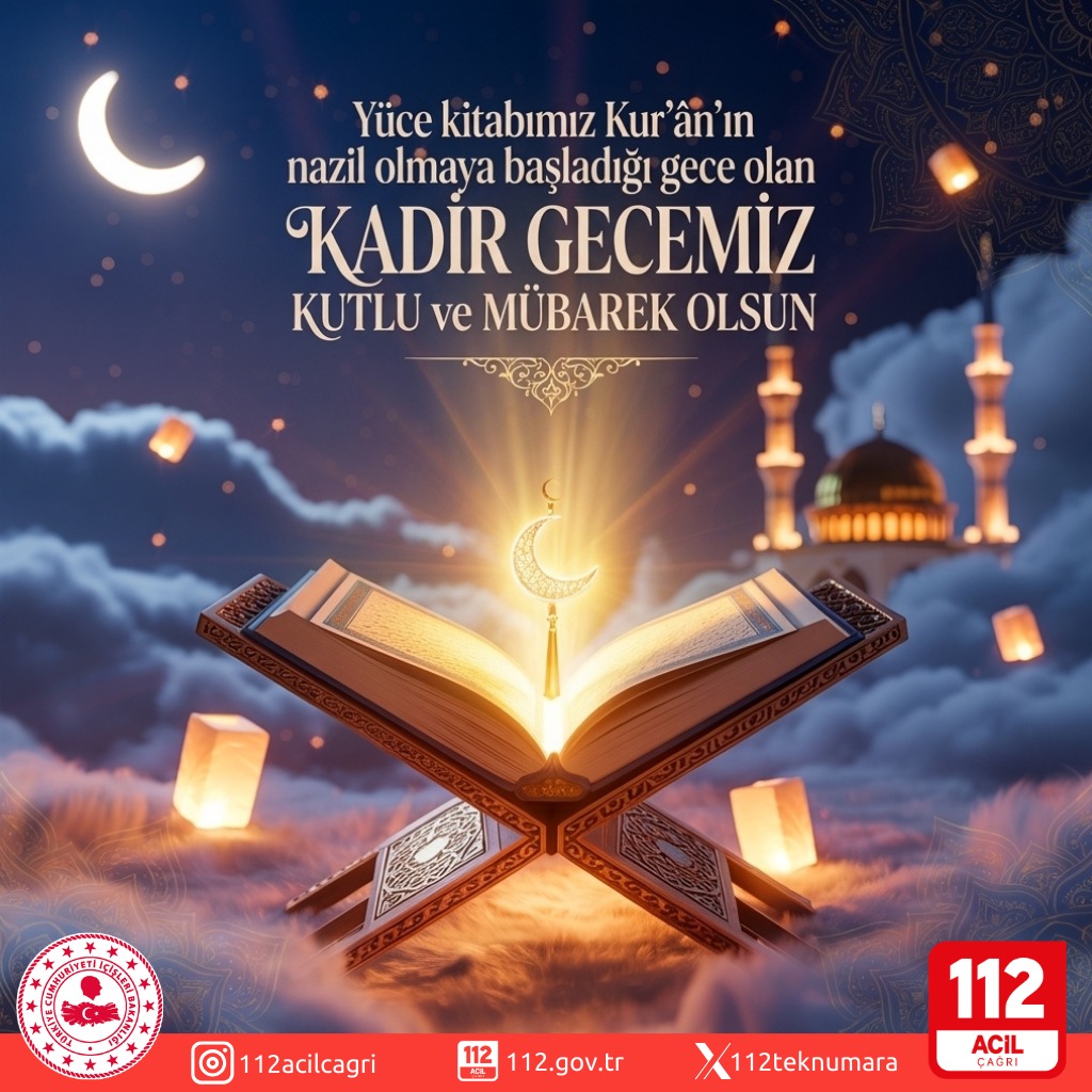 Kur'an-ı Kerim'in indirilmeye başlandığı içinde Kadir Gecesi bulunmayan bin aydan daha hayırlı olan Kadir Gecesinin; milletimize, İslâm âlemine ve tüm insanlığa huzur rahmet ve bereket getirmesini dileriz.