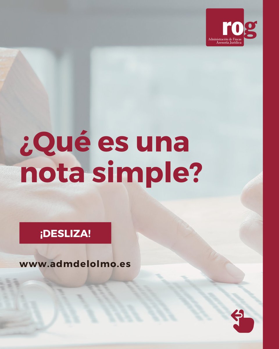 ROGfincas's tweet photo. 🧾 ¿Sabes qué es una nota simple?

Es un documento informativo del Registro de la Propiedad que permite conocer la situación jurídica de un inmueble: titularidad, cargas o posibles limitaciones.

📍 ROG Administraciones — Calle Rafael González Abreu 16, 1° B
☎️ 954 22 64 39 https://t.co/K7Bj1VlTjd