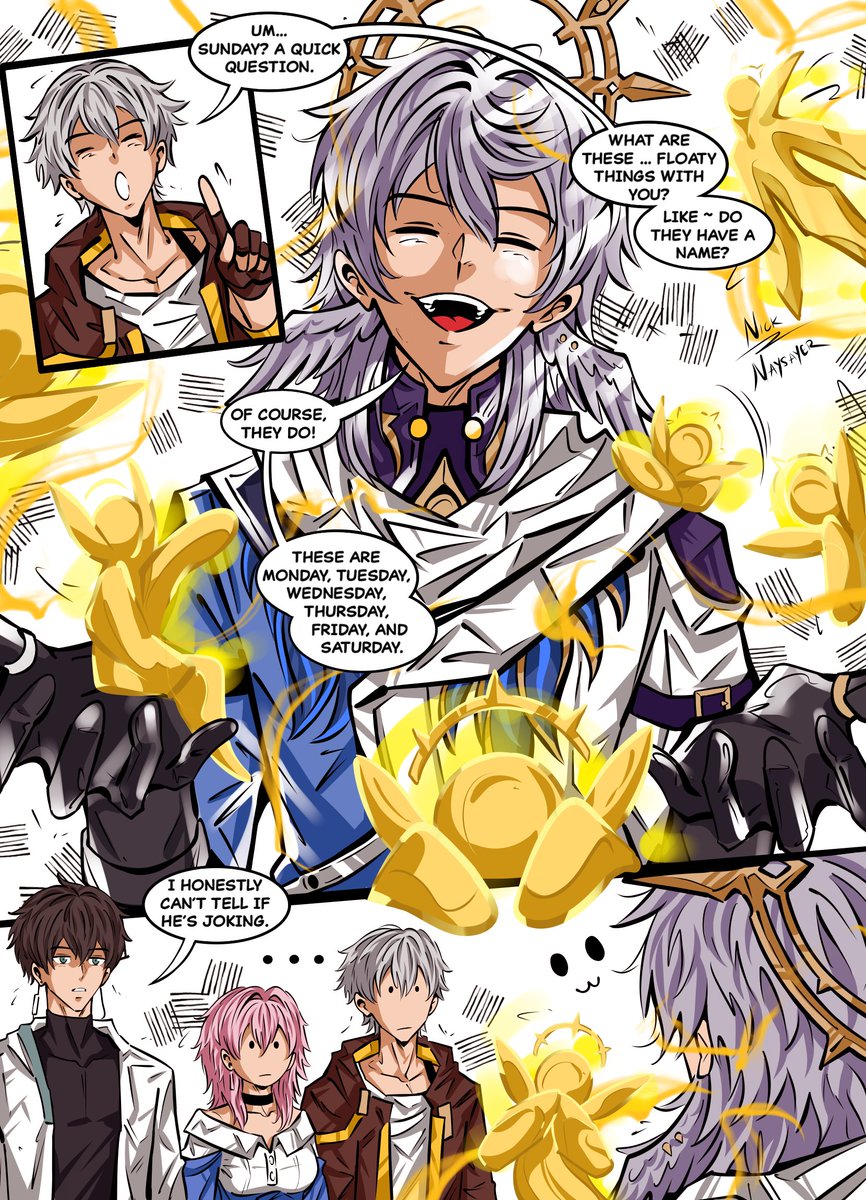 They are starting to share the same brain cell ~ 👀

#HonkaiStarRail #fanart #sunday #comic #danhenghsr   #astralexpress