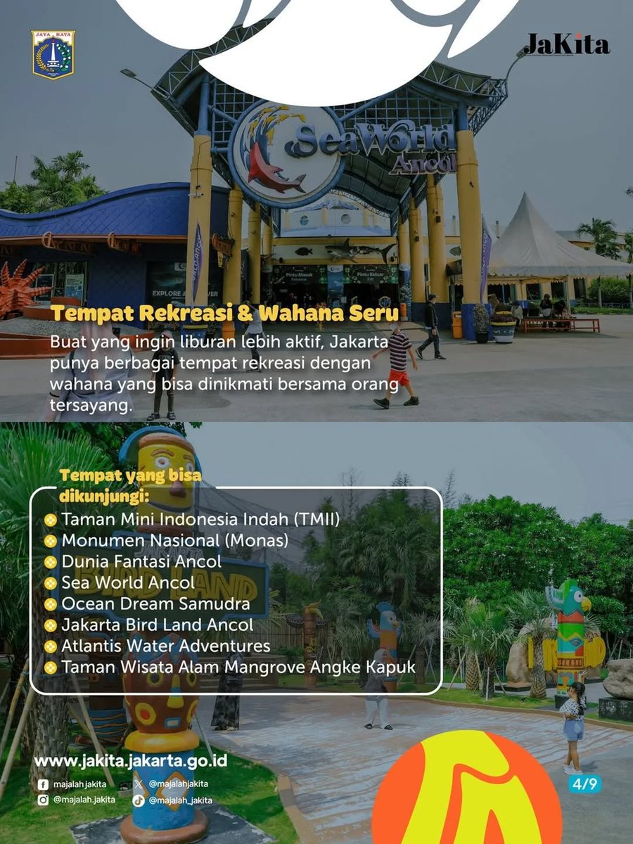 kotajaktim's tweet image. Jakarta punya banyak pilihan untuk menikmati waktu libur. Mulai dari santai di taman kota, eksplor budaya, berburu kuliner, sampai menyeberang ke pulau, semuanya bisa tanpa harus jauh-jauh ke luar kota.

#DKIJakarta #majalahdigitalJaKita #JaKita