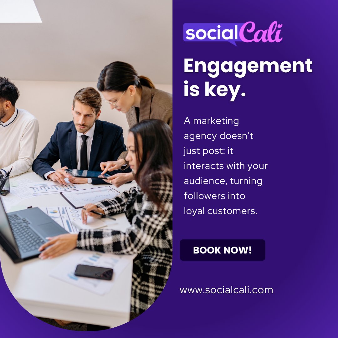 socialcali_'s tweet image. Engagement is key. 

A marketing agency doesn’t just post: it interacts with your audience, turning followers into loyal customers.

Find out how: 
       socialcali.com

#SocialMediaMarketing #MarketingExperts #BusinessGrowth
