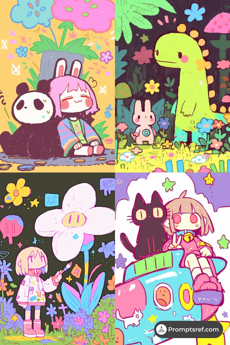 Doodle style examples