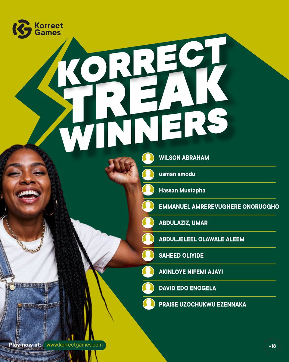 korrectgames's tweet photo. Congratulations to our Korrect streak winners. Have you started your streak this week?
#korrectstreak #korrectgames https://t.co/QZIRXGSdwZ