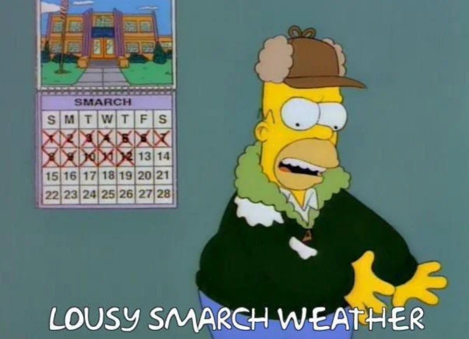 Lousy Smarch Weather!