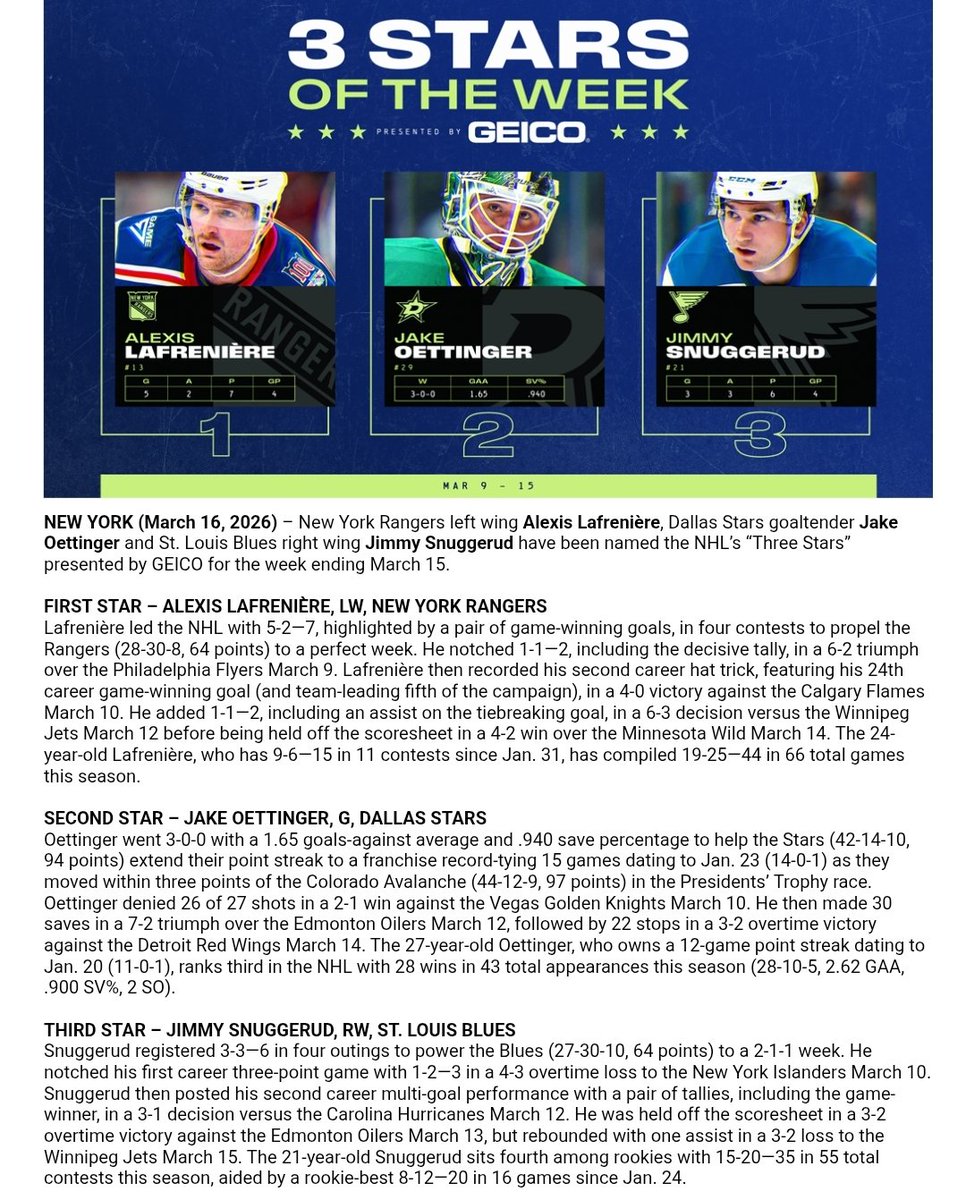 lkorac10's tweet photo. #stlblues Jimmy Snuggerud named the third star of the week ... https://t.co/defsjvAOp9