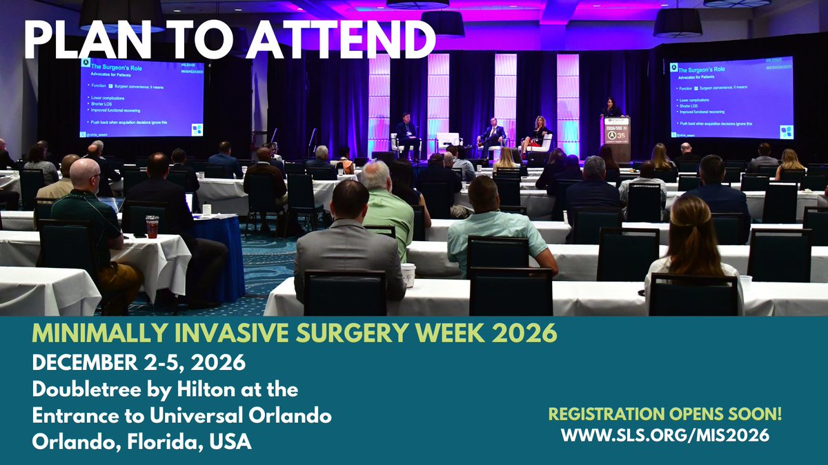 Society of Laparoscopic & Robotic Surgery (SLS) tweet media
