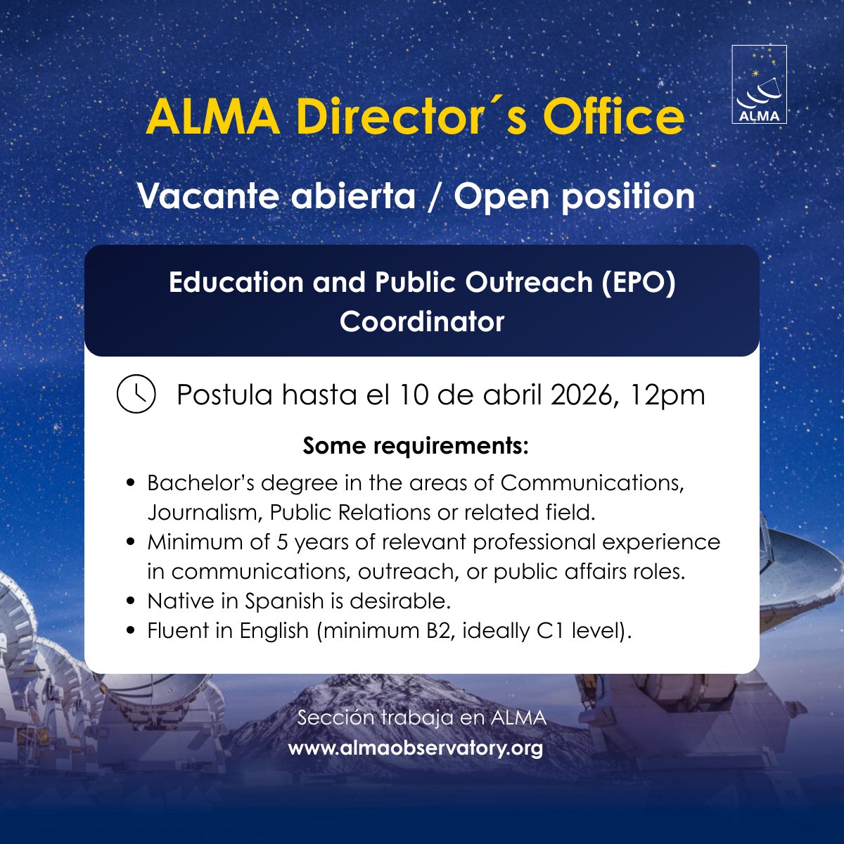 Observatorio ALMA📡 tweet media