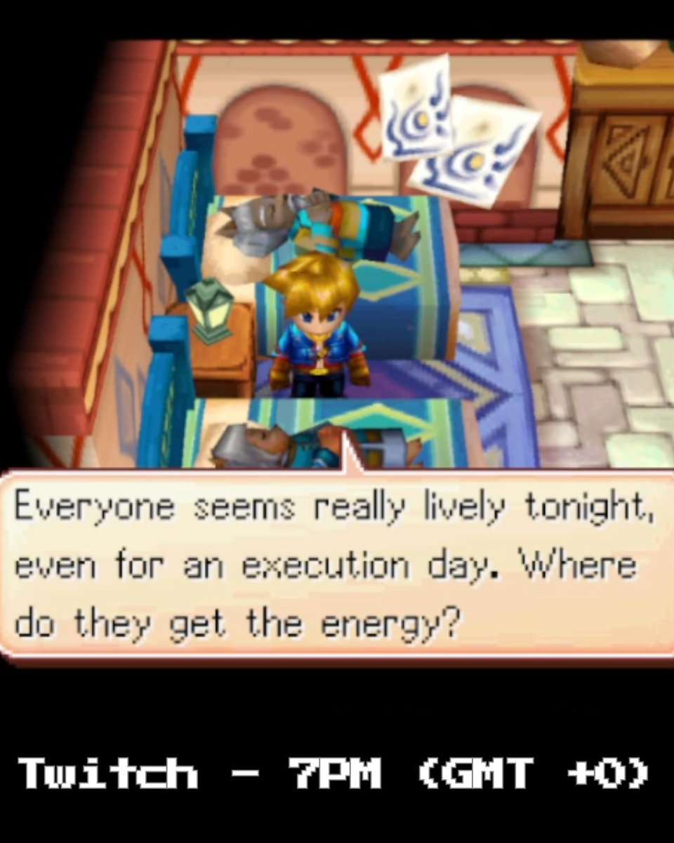 BeamingFoxy's tweet photo. No idea... My energy is dead xD

📅 7PM (GMT +0)
📺 https://t.co/q24hWMpI9a

#GoldenSun #GoldenSunDarkDawn #RPG #JRPG #RetroGaming #NintendoDS #Streaming #LiveStream #Streamer https://t.co/BTaiNJjXek