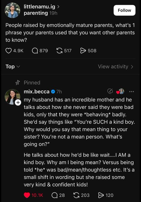 Generally speaking, the industrial revolution has been horrible for children. Women generally parent by identity (do this or you're a bad boy) which attacks a kids survival instinct as being rejected by a parent is an instinctive sentence. Men generally parent by behavior (follow