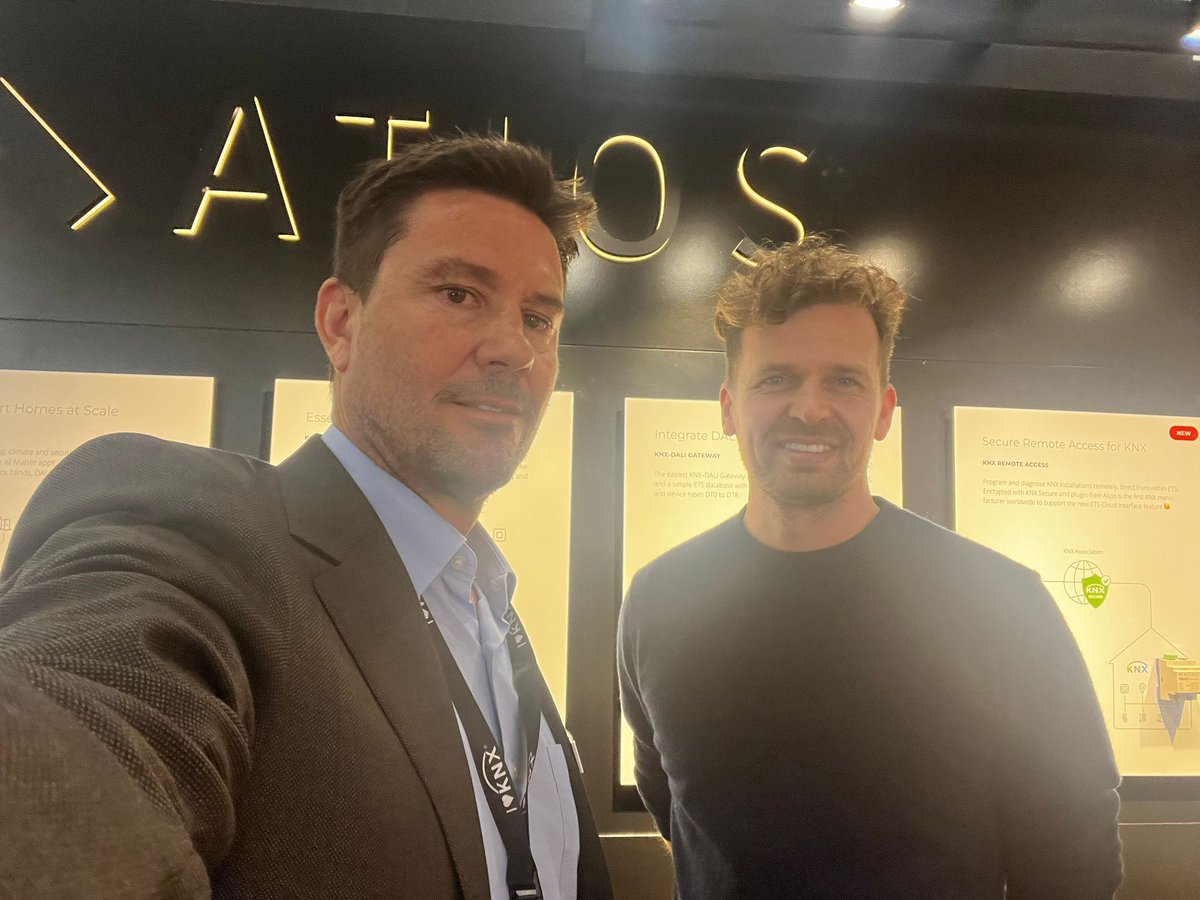 FuturasmusGroup's tweet image. At the Atios AG booth we explored their approach to connecting KNX, DALI and Matter ecosystems. Thanks to Malte Göller for taking the time to walk us through the solutions. 🙌

#KNX #LightAndBuilding #Atios #Matter #SmartBuildings #BuildingAutomation