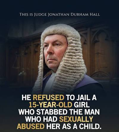 🚨 A judge refused to jail a girl who stabbed her abuser. Then he offered to pay her fine himself.

Make this man famous, what a LEGEND! 👀