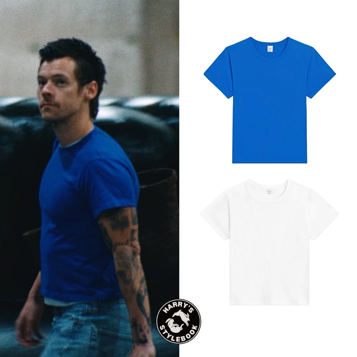 harrysstylebook's tweet photo. March 6, 2026
//KISS ALL THE TIME. DISCO, OCCASIONALLY.
#HarryStyles in the #AmericanGirls musicvideo
WEARING:
#leset ‘The Margo’ shirts
One in blue and a white underneath ($78)
-
Styled by Harry Lambert
📸: Stella Blackmon https://t.co/KPJOdNZ4AC