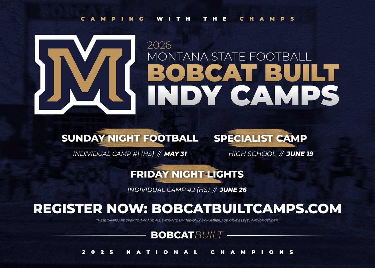 Bobcat Built Football Camps tweet media