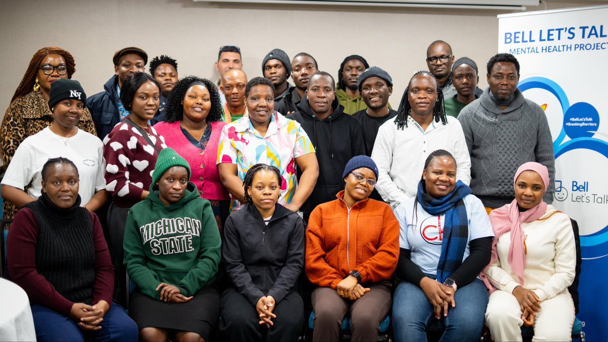 AfriCentre4Ref's tweet photo. We Just got back from an amazing mental health champion training over the weekend! Super stoked to have had the support of #BellLetsTalk - their resources and community really helped us level up our self-care game. Feeling inspired to spread the love and break down those mental https://t.co/ij6srtVJDl