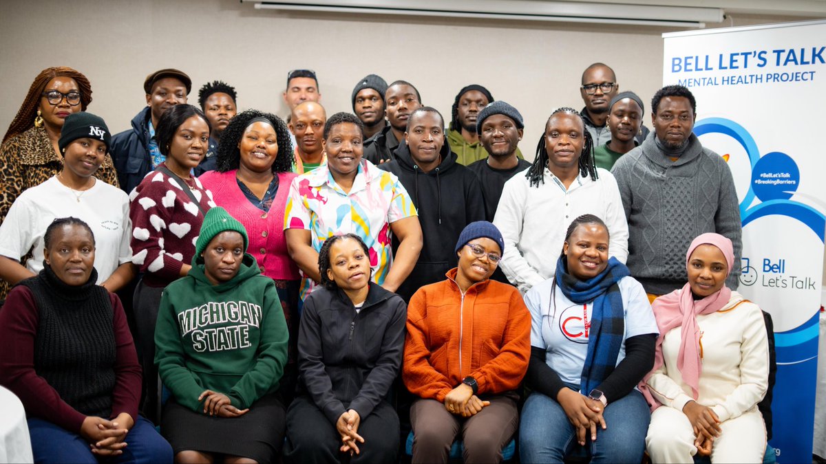 AfriCentre4Ref's tweet photo. We Just got back from an amazing mental health champion training over the weekend! Super stoked to have had the support of #BellLetsTalk - their resources and community really helped us level up our self-care game. Feeling inspired to spread the love and break down those mental https://t.co/ij6srtVJDl