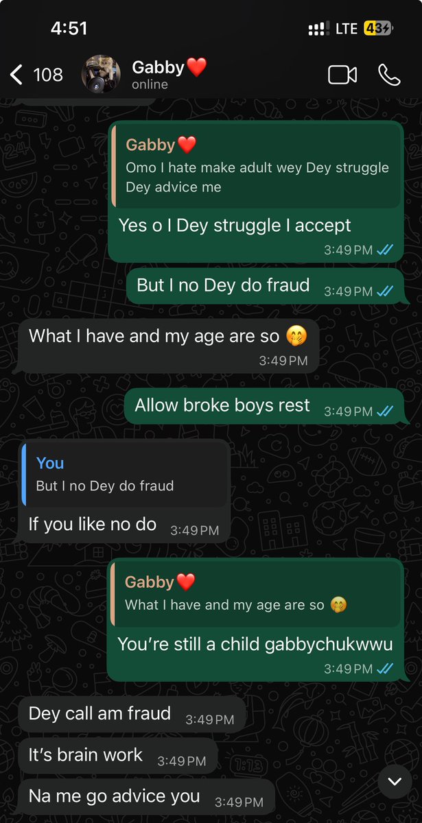 This is the society we live in.

Her name is Gabby, she's pretty btw she's 18 years old and she likes yahoo boys. 

Yahoo boys on the TL please just send a dm she’s all yours