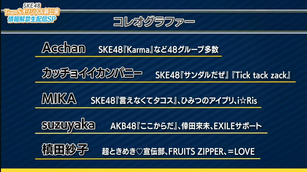 pa_ev's tweet photo. #SKE48 Team S new original stage will be "Zutto kimi wo sagashiteiru" with the theme of "Voyage towards the dream"

Composers: Amazuti, Yubane, Shunryuu etc. (various composers)
Choreographers: Acchan, Kacchoii company, MIKA, suzuyaka, Makita Saco

The stage will start on 26 Apr. https://t.co/cvDZFaVYHu