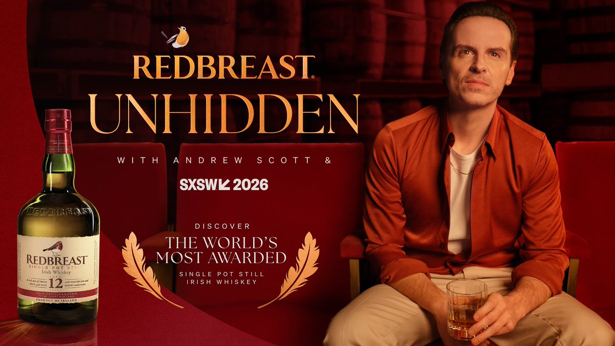 beentothemovies's tweet photo. NEWS: #Redbreast and Andrew Scott Return to @SXSW to Celebrate Emerging Filmmakers

BAFTA-winning Irish actor Andrew Scott is taking on the role of Executive Producer for the 2026 Redbreast Unhidden Award winner's project.

More details at
https://t.co/EpOfarKzOn https://t.co/5RwtVAE5j2