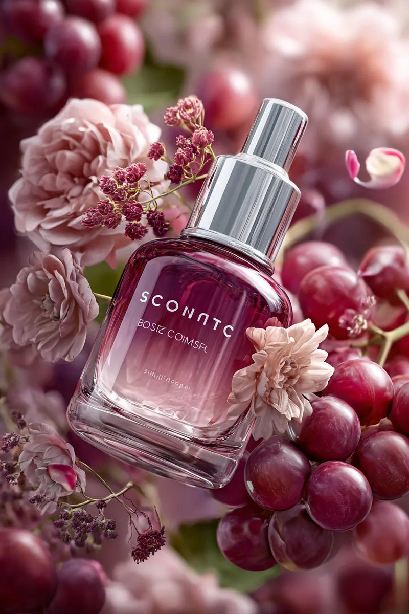 3D Floating Cosmetic Bottle Product Shots