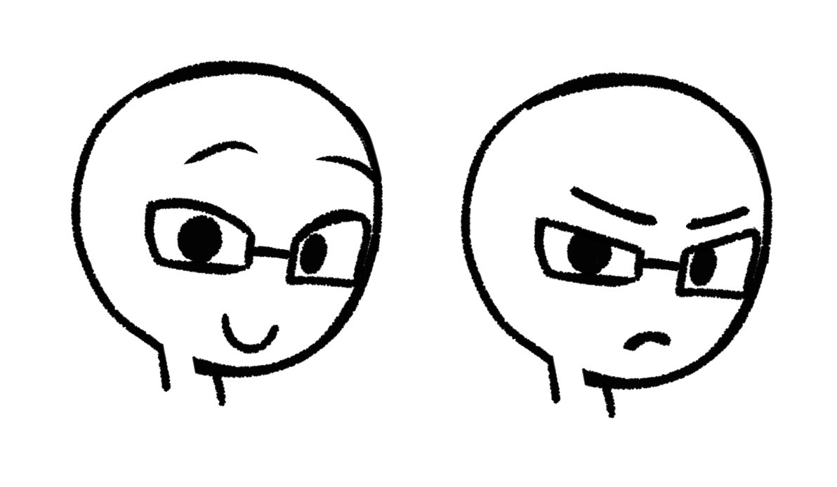 Akkiiizx's tweet photo. I love when glasses change with emotion like this https://t.co/HBKzeyoAtk