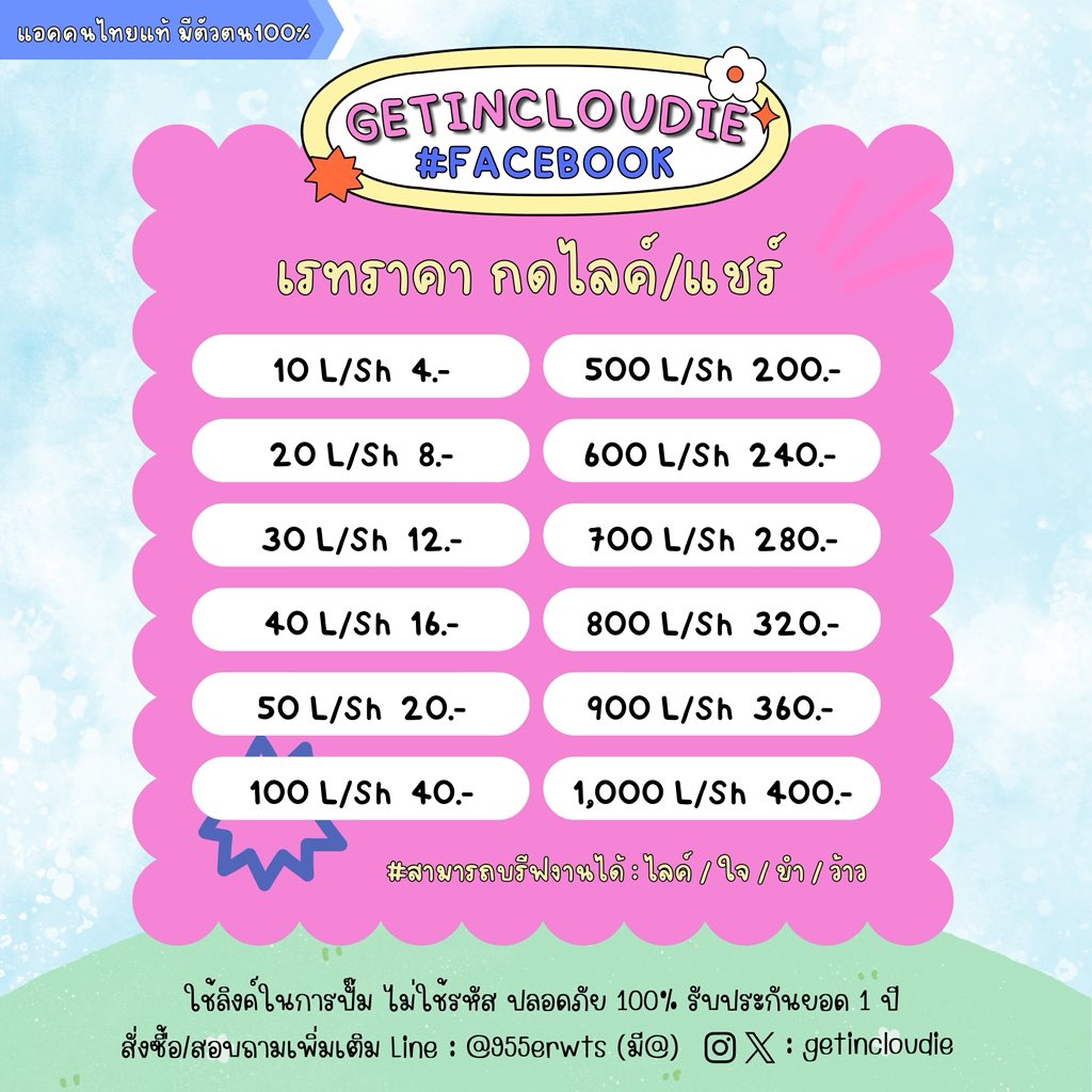 ปั๊มฟอล ปั้มไลค์ 24 ชม. tweet media