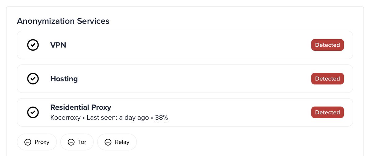 AVG VPN... seems to also show up as a residential proxy......

https[://]kocerroxy[.]com

now why is the question... is this devices using AVG but also using an RPN app?

It is compromised devices that are using AVG?

is it something else?

#Ipinfo
#VPN 
#RPN