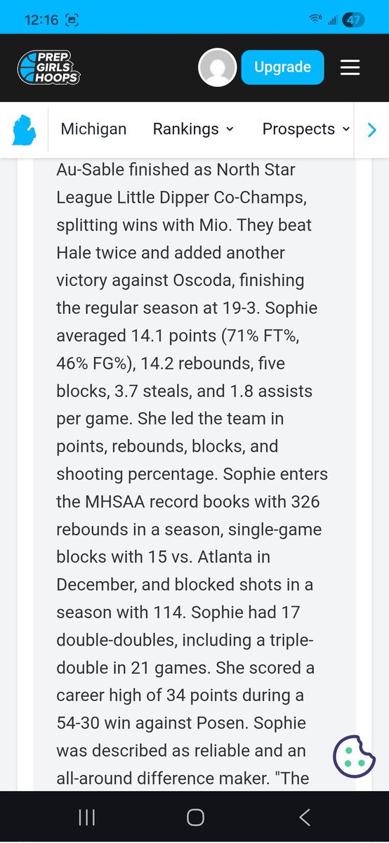 Au Gres-Sims Wolverines GBB tweet media