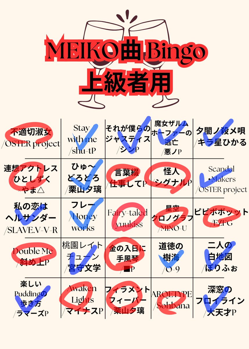 青はメドレーで聞いたことある楽曲、メドレーで済ますのは勿体ないもう全部マイリスにぶち込んで垂れ流します

個人的には向日葵(yanagiP)、ワンダフルワールド(halP)、万華鏡・青空の足音(銀鱗P)、黎明(collt氏)ヒストリーストーリー(MINO-U氏)がすこです 
