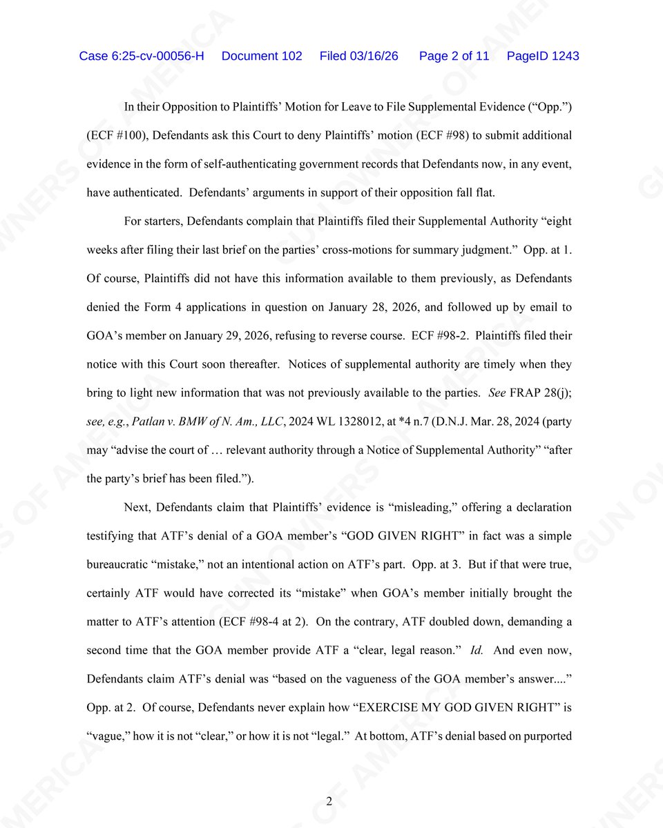 Gun Owners Foundation tweet media