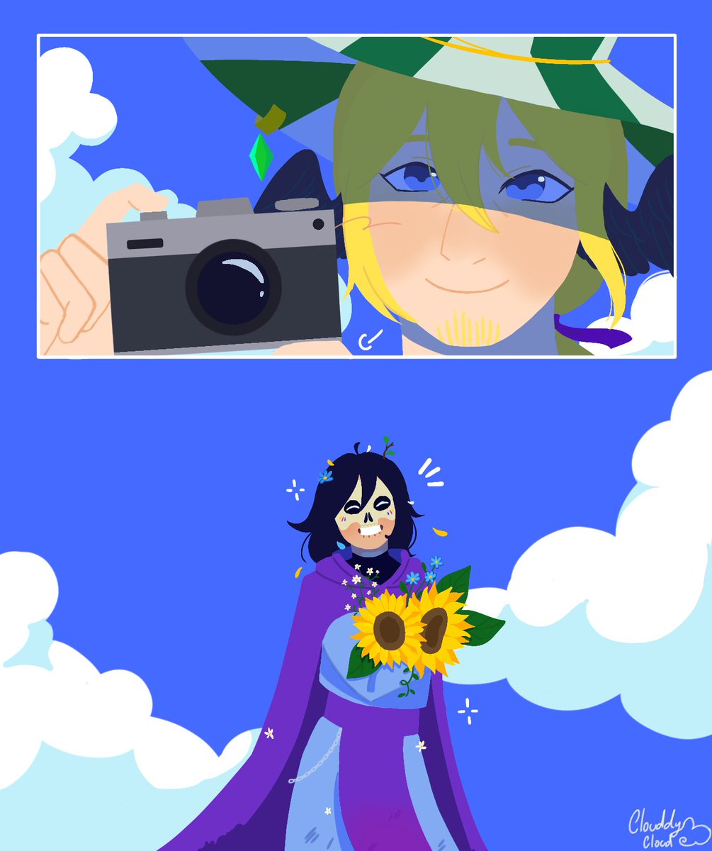 Mis padres estan devuelta yeppieeeee 
#deathduofanart || #deathduo