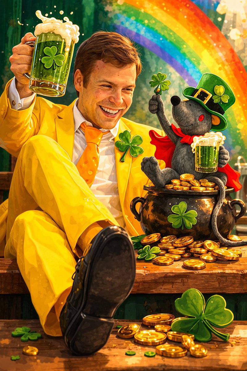 Regulus and I are sending our love to our fans around the world celebrating St. Patrick’s Day! Please be responsible.