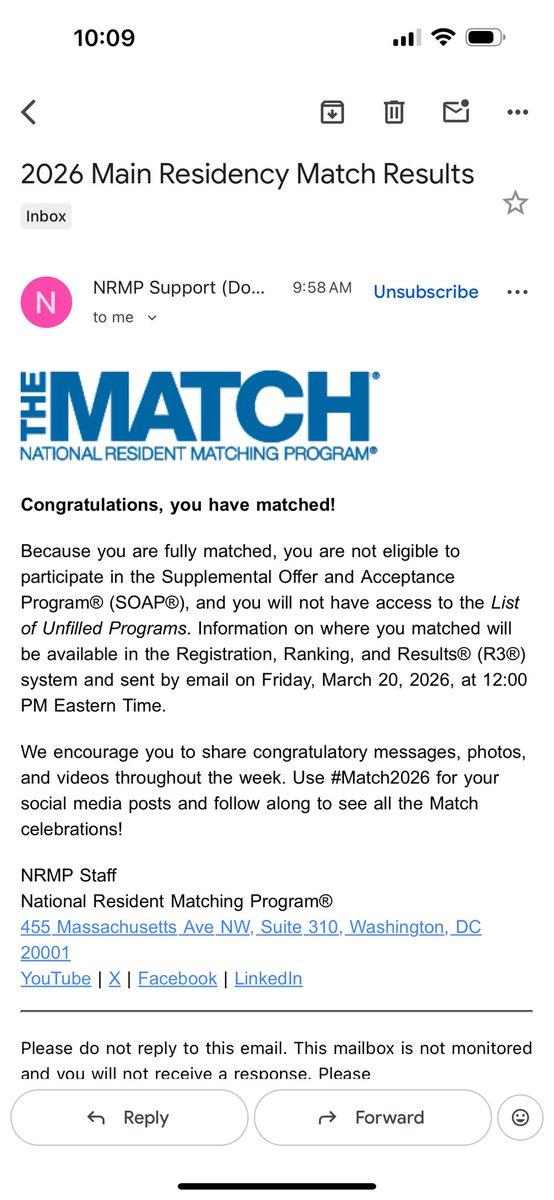 SebastianSantp's tweet photo. I matched! I’m going to be an Internal Medicine physician in the United States 🩺🇺🇸. Grateful to God, my family, friends, mentors and to the kid I once was who always dreamed big. 

#MatchDay2026 #Match2026 #NRMP #internalmedicine @TheNRMP @ProjectImg https://t.co/Ek04YYEnWq