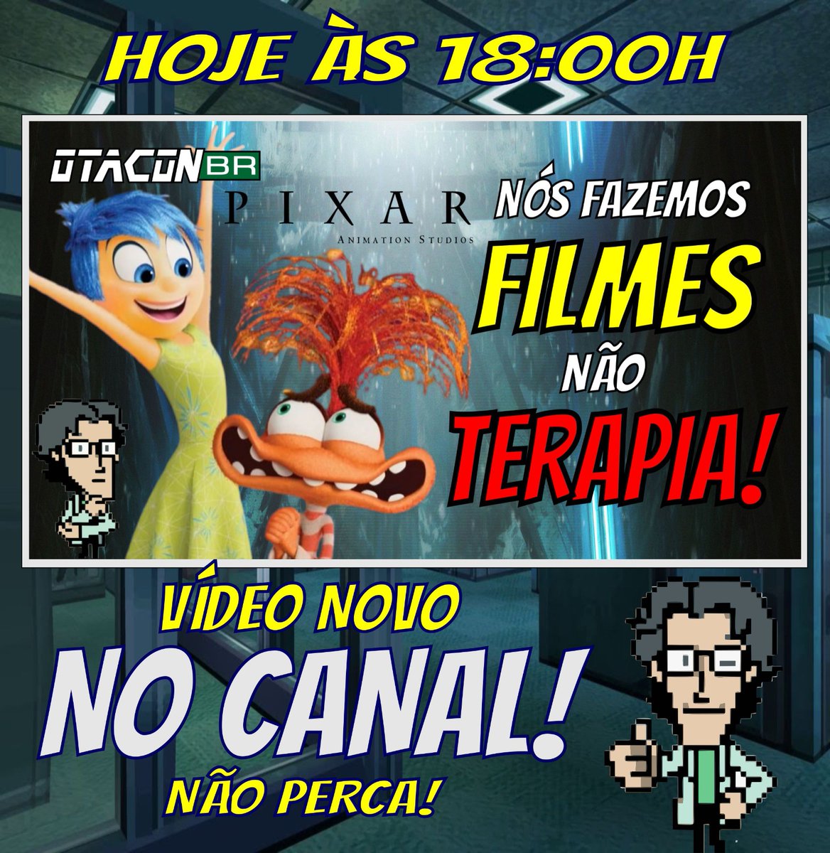 otacon_br's tweet photo. Fala meus amigos e minhas amigas, tudo bem com vocês? O vídeo de hoje que ia sair sexta, mas antes tarde do que nunca Rs, é sobre o diretor da Pixar que jogou tudo no ventilador e mandou a real, chega de palestrinha nas animações! Conto com vocês logo mais, um grande abraço! https://t.co/izvmQramjx