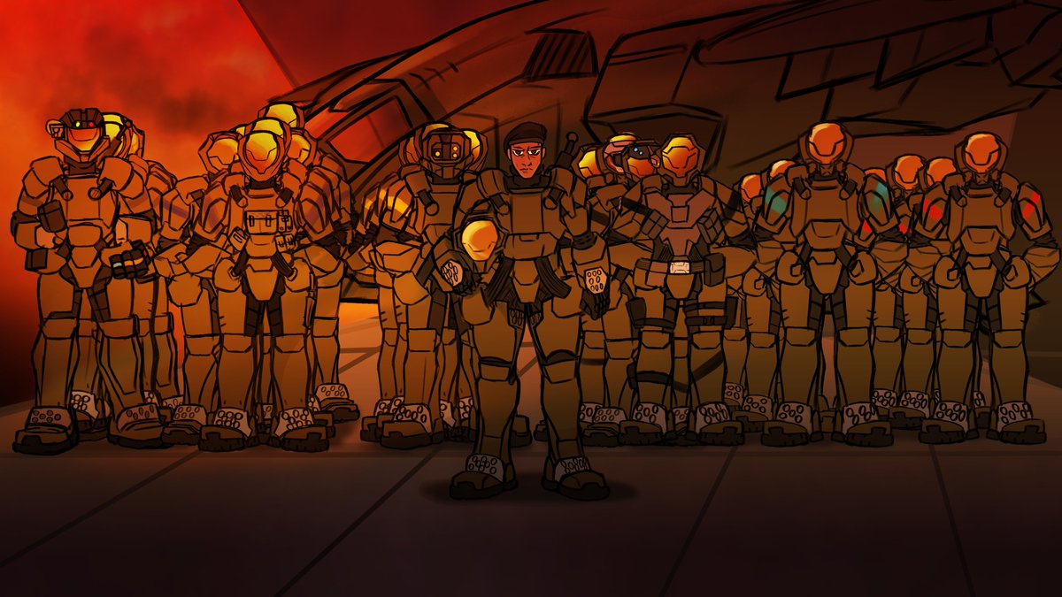 Luxno_Art's tweet image. What do you guys think happened to gamma Company? Like head cannon.I personally had the idea of they split the Company. Had a division of them go on a similar operation to there predacessors . Multiple last dicth strikes to cripple the outer rim covenant forces.
#Halo #halo2
