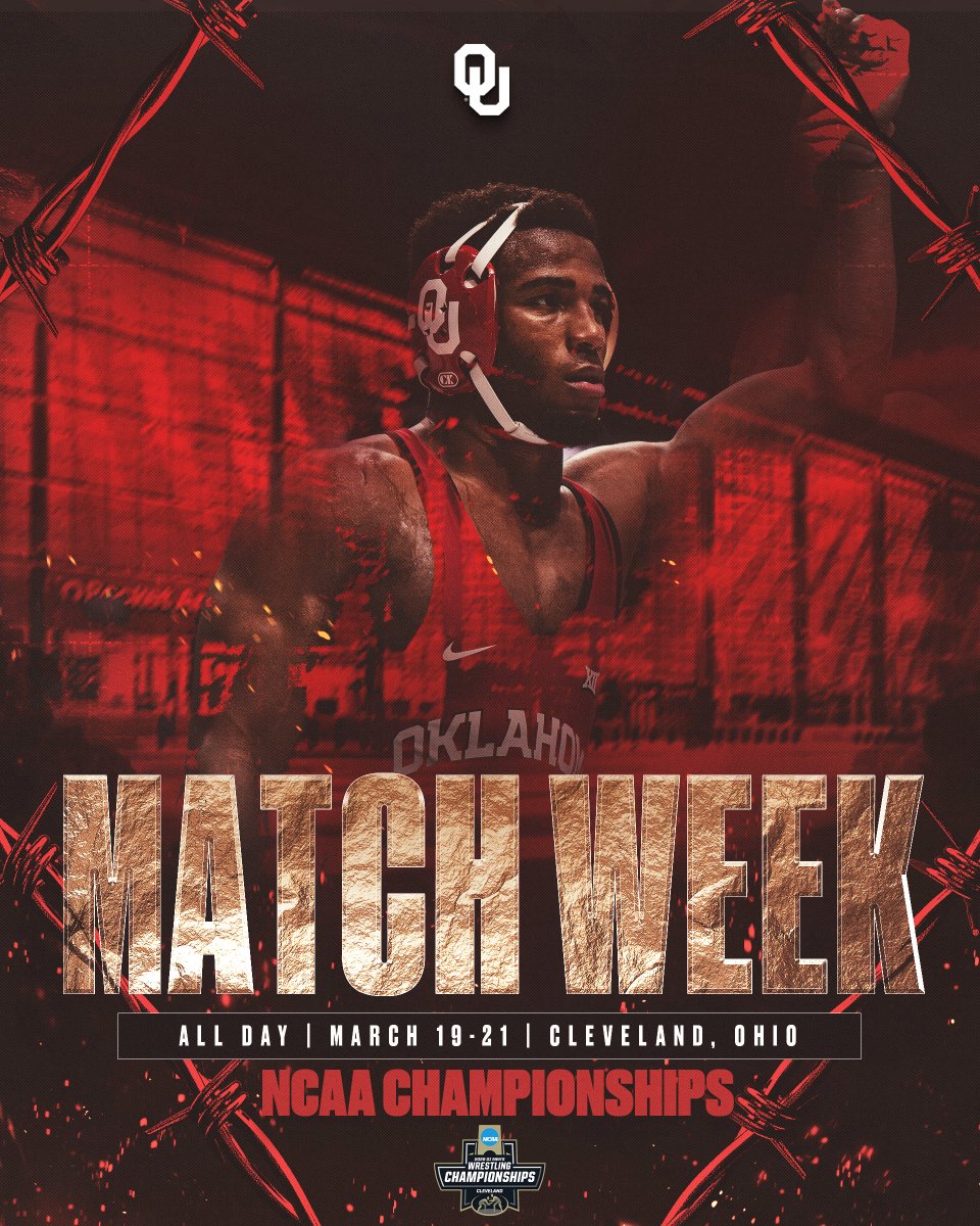 OU_Wrestling's tweet photo. It all leads to this.

It’s championship week ☝️ https://t.co/RvbXwJIQ0t