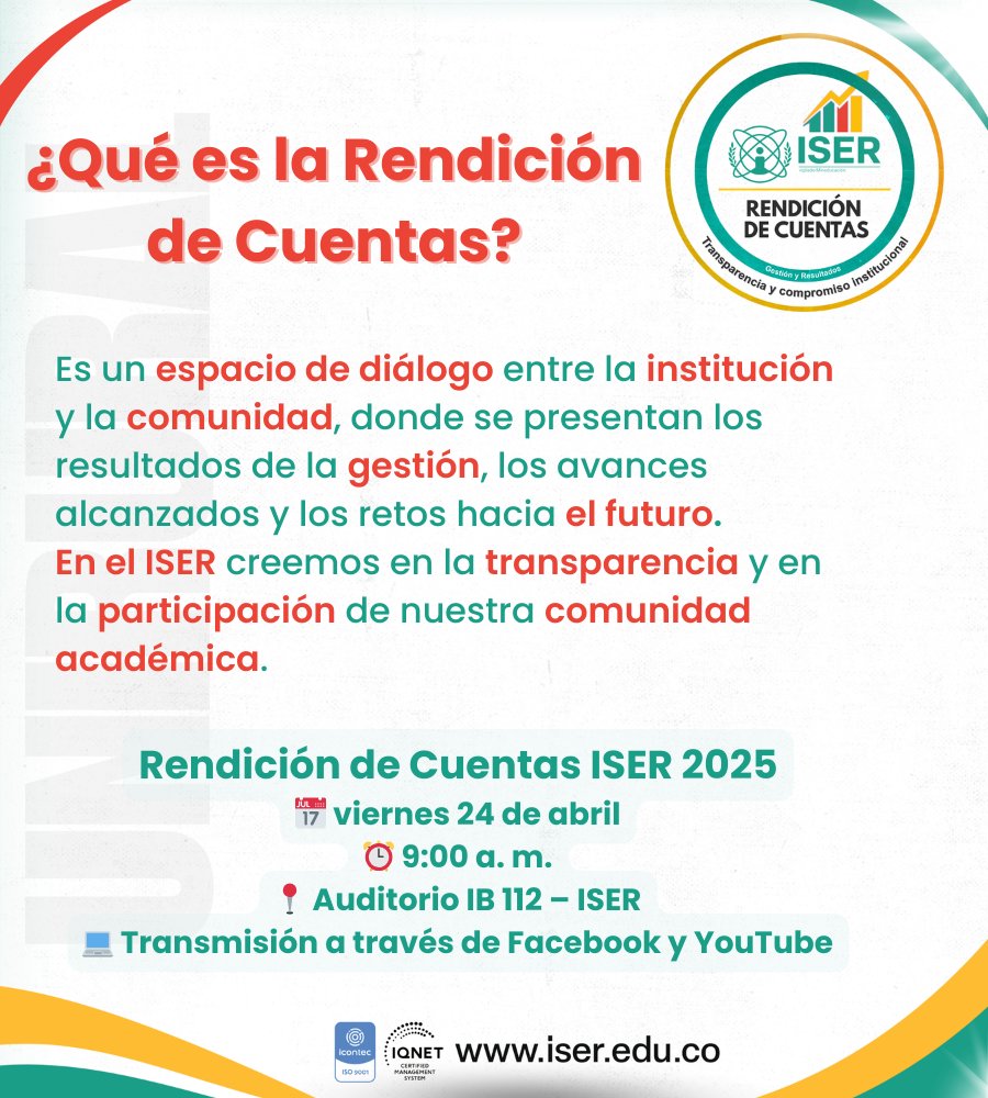 Instituto Superior de Educación Rural - ISER tweet media