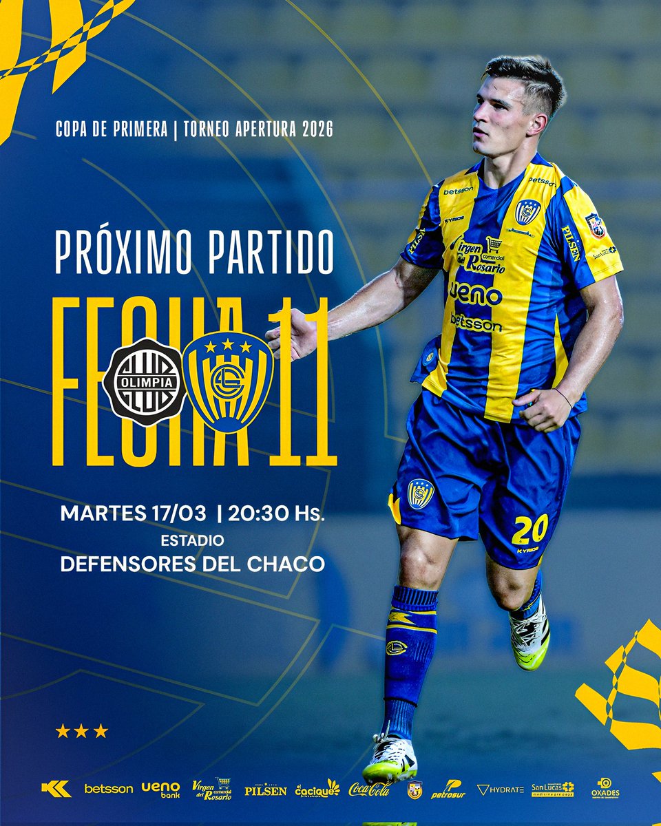 SpLuquenOficial's tweet photo. 𝗣𝗿ó𝘅𝗶𝗺𝗮 𝗽𝗮𝗿𝗮𝗱𝗮: 𝗦𝗮𝗷𝗼𝗻𝗶𝗮 🏟️

Mañana visitamos a Olimpia en el Estadio Ueno Defensores del Chaco.

⏰ 20:30

🏆 Fecha 11 – Torneo Apertura

¡Vamos con todo, Kure Luque! 💙💛🐷 https://t.co/L8oyfcNMGP